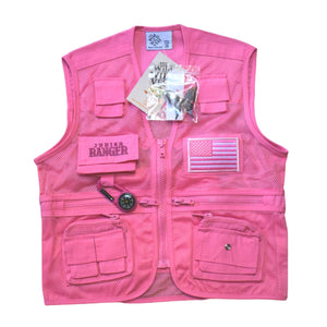 Jr Ranger Vest - Pink with American Flag