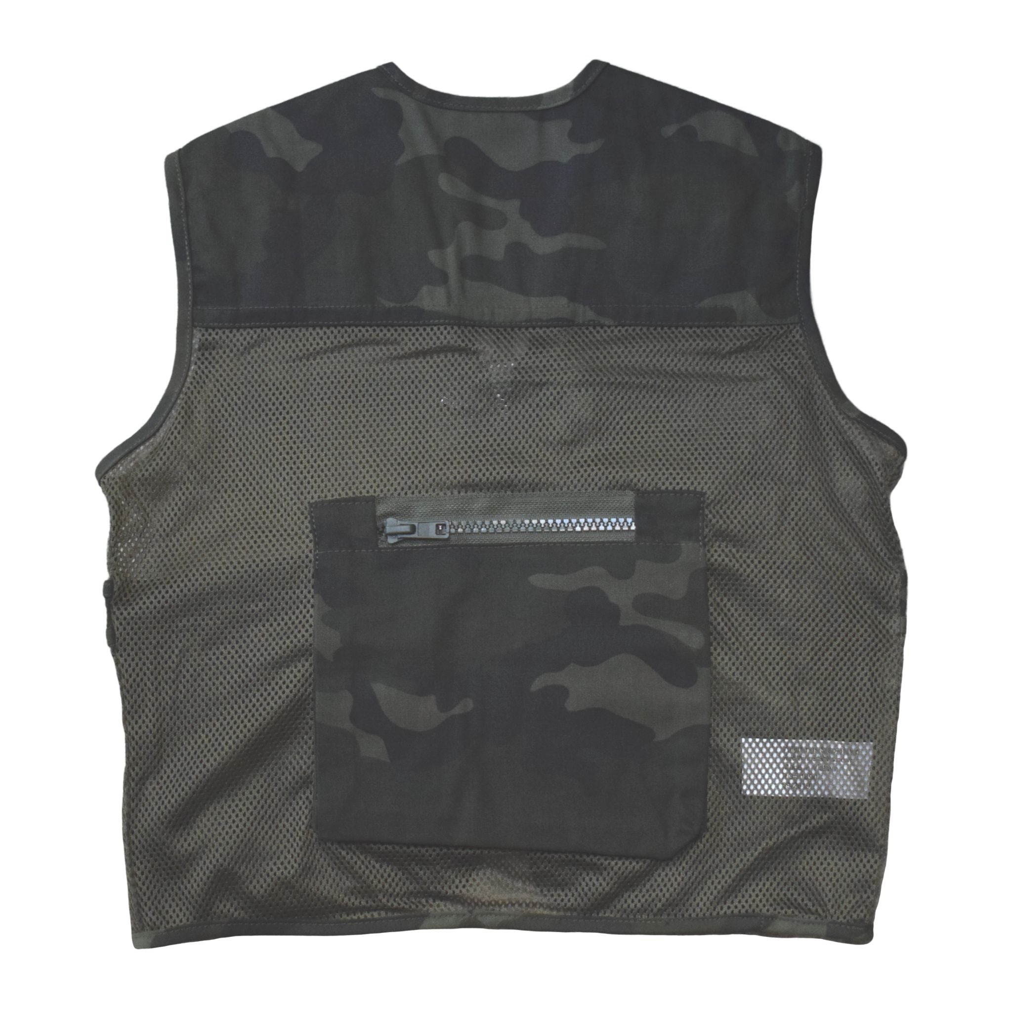 Adventure Vest - Green Camo with American Flag