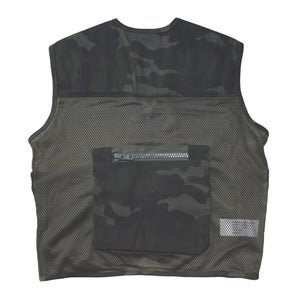 Adventure Vest - Green Camo with American Flag